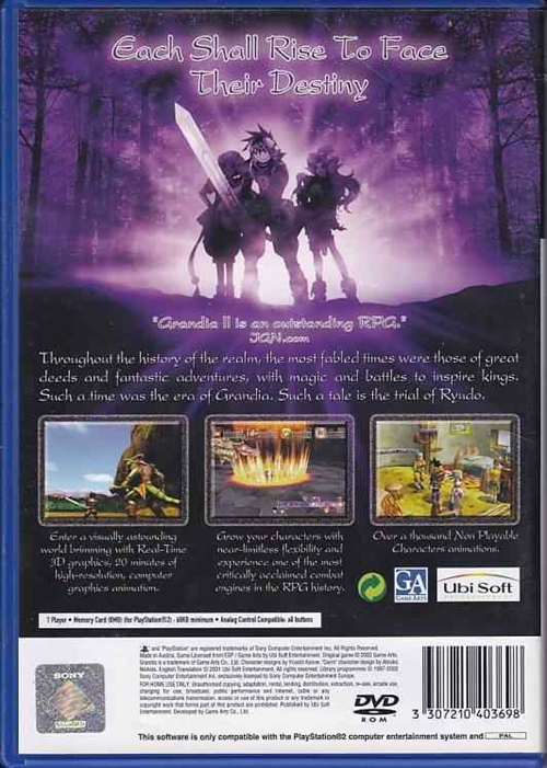 Grandia II - PS2 (B Grade) (Genbrug)